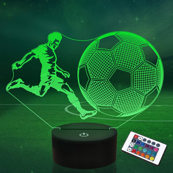 Fußballgeschenk Für Kinder, 3d-fußballlampe, Fußball-nachtlicht, Komfortabel