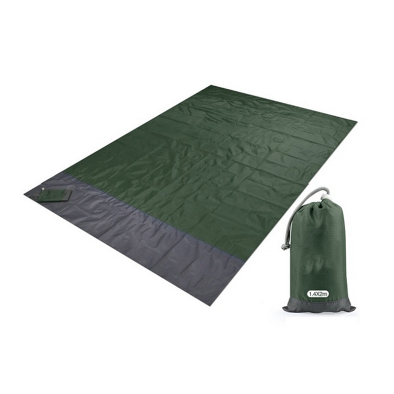 Faltbare, Wasserdichte Strandmatte Aus Gestreiftem Polyester, Kompakte Mini-campingmatte, Feuchtigkeitsbeständig Für Picknicks Und Outdoor-aktivitäten