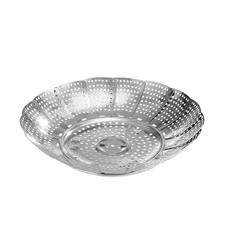 Teleskop-dampfgareinsatz Aus Edelstahl Für Den Hausgebrauch, Vielseitiger Kochrost, Lotus-dampfgarschale, Küchenzubehör