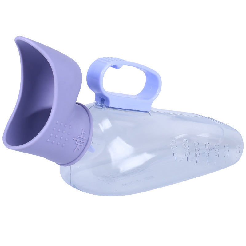 Ymiko 700ml Urinauffangtrichter Mit Überlaufschutz Für Bettlägerige Ältere Frauen, Urinflasche Bei Inkontinenz