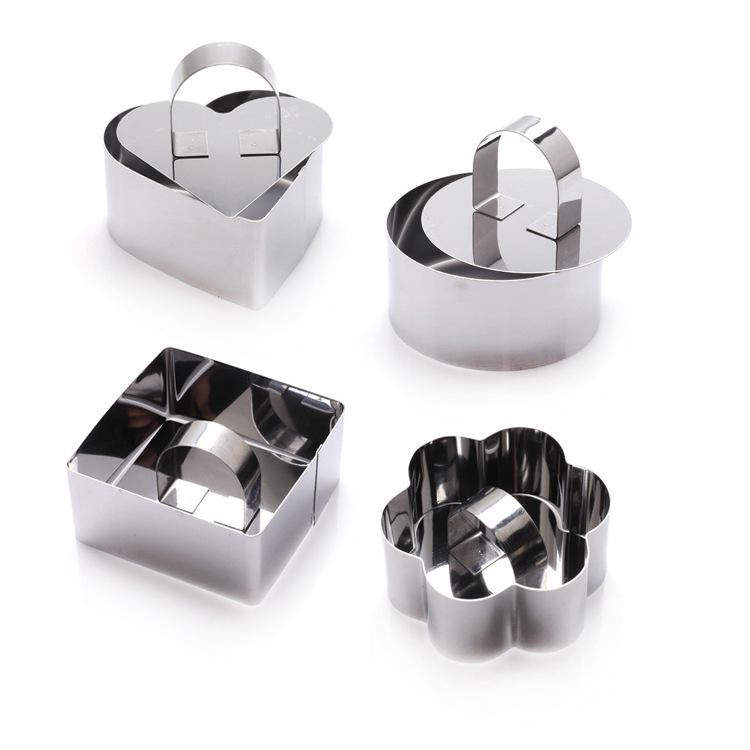 Runde Gebäckringe Aus Edelstahl, Formen Für Kuchen, Mousse Und Desserts, 4er-set