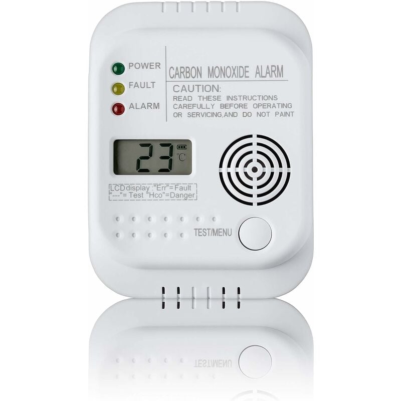 Batteriebetriebener Kohlenmonoxidmelder, Gaswarngerät Mit Display Und Eingebautem Thermometer