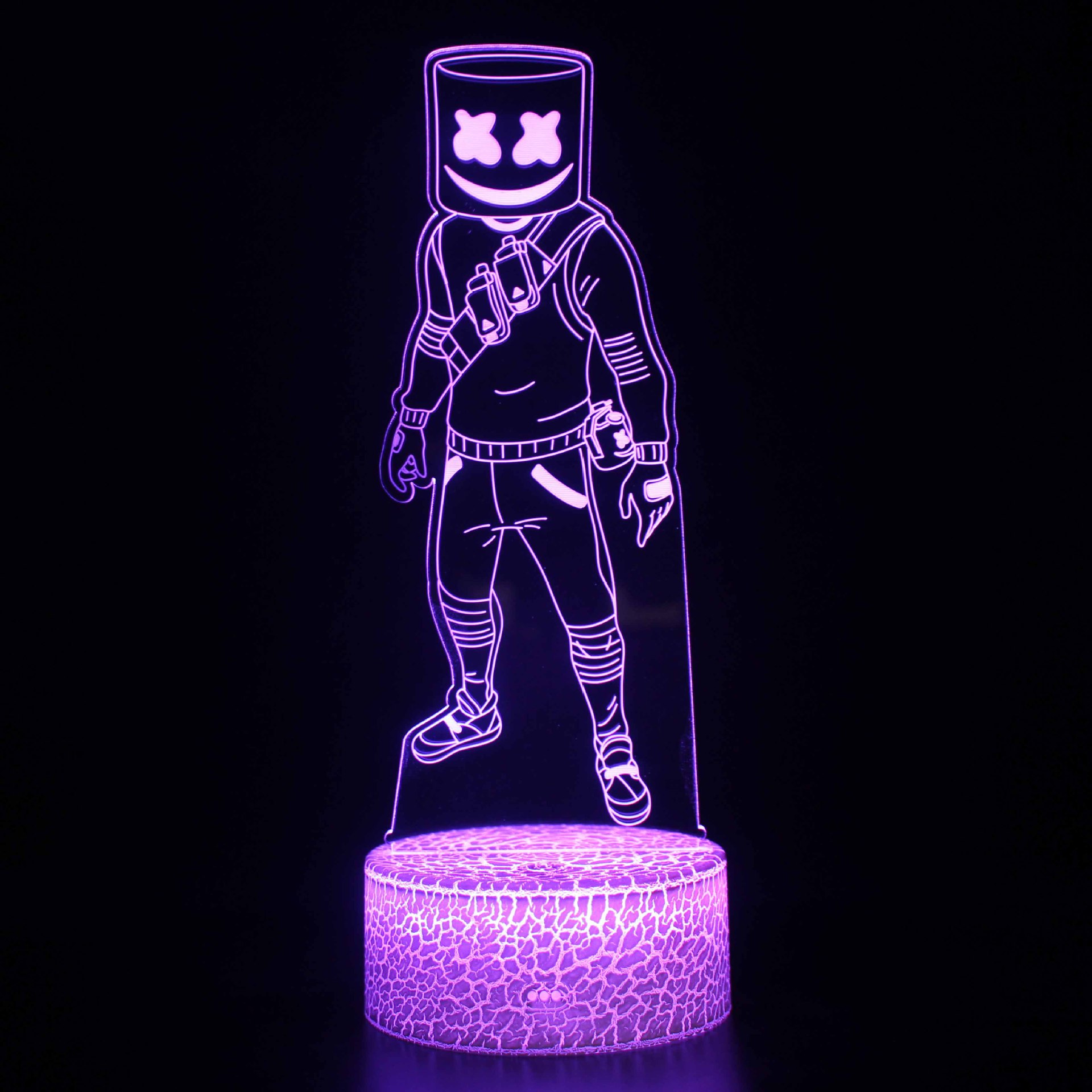 Fortnite Led-touch-kerze, 3d-illusions-schlafzimmerdekoration, Bunte Anime-lampe, Ferngesteuertes Nachtlicht, Haushaltsgerät Zb-1146