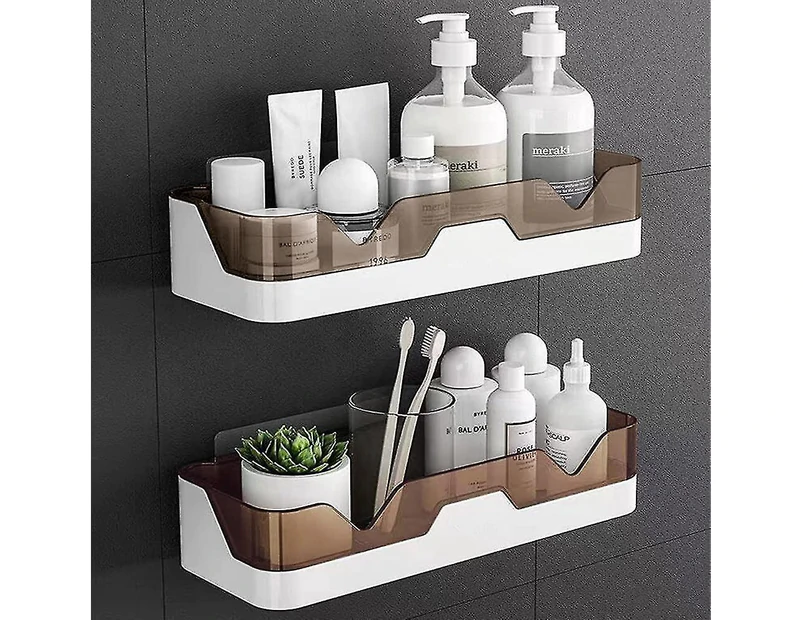Badezimmer-organizer, Wandmontierte Seifenschale, 2-teilige Kleberegale Für Dusche Und Küche, Eckaufbewahrung Ohne Bohren