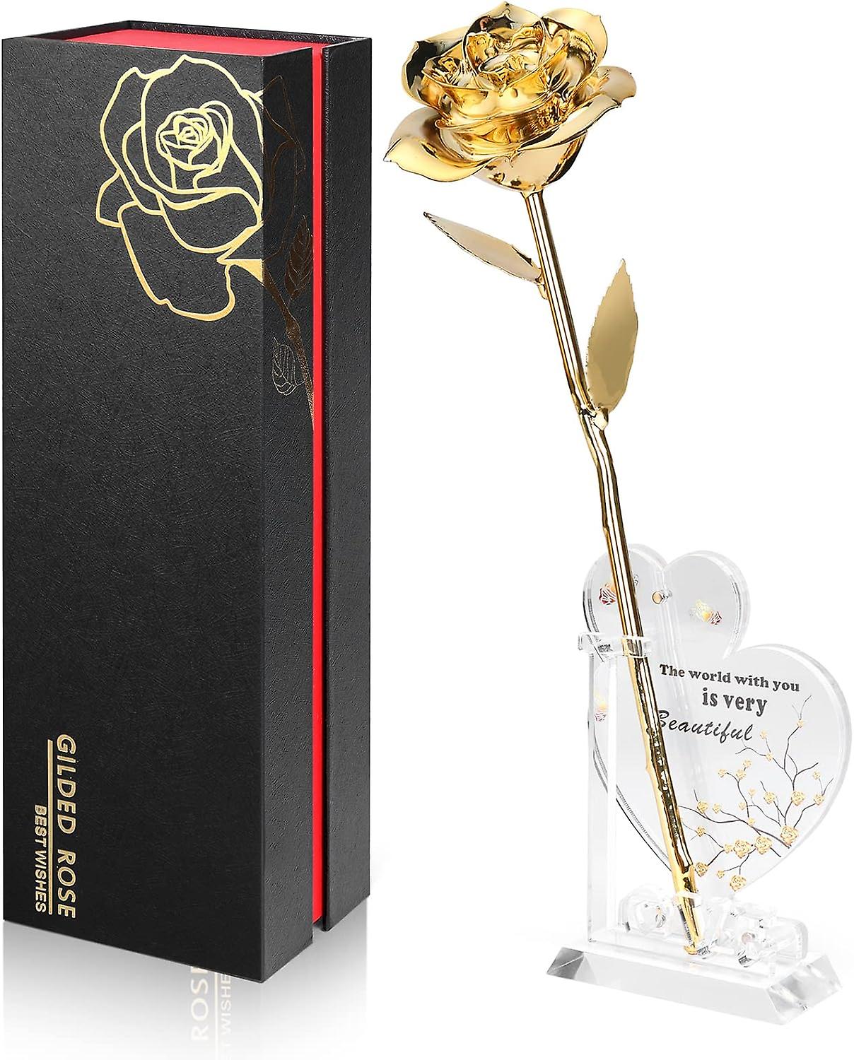 24-karätig Vergoldete Rose, Echte Vergoldete Rose, Romantisches Geschenk Für Frauen, Geburtstag, Valentinstag, Muttertag