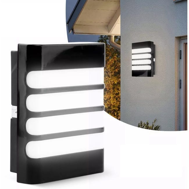 Außenwandleuchte Für Terrasse, Robustes Kunststoffgehäuse, Wasserdicht (ip65), Geringer Energieverbrauch, 6500k Led-leuchtmittel, Wandbeleuchtung