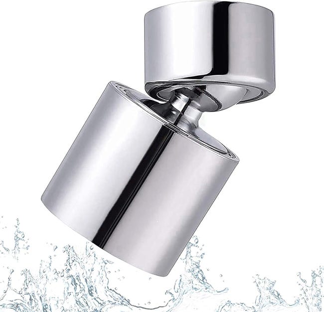 Küchenarmatur Mit 360° Schwenkbarem Brausekopf, Wassersparendem Luftsprudler, Filter, 2 Verstellbaren Düsen, Hochglanzverchromter Brause Und 20° Schwenkbereich