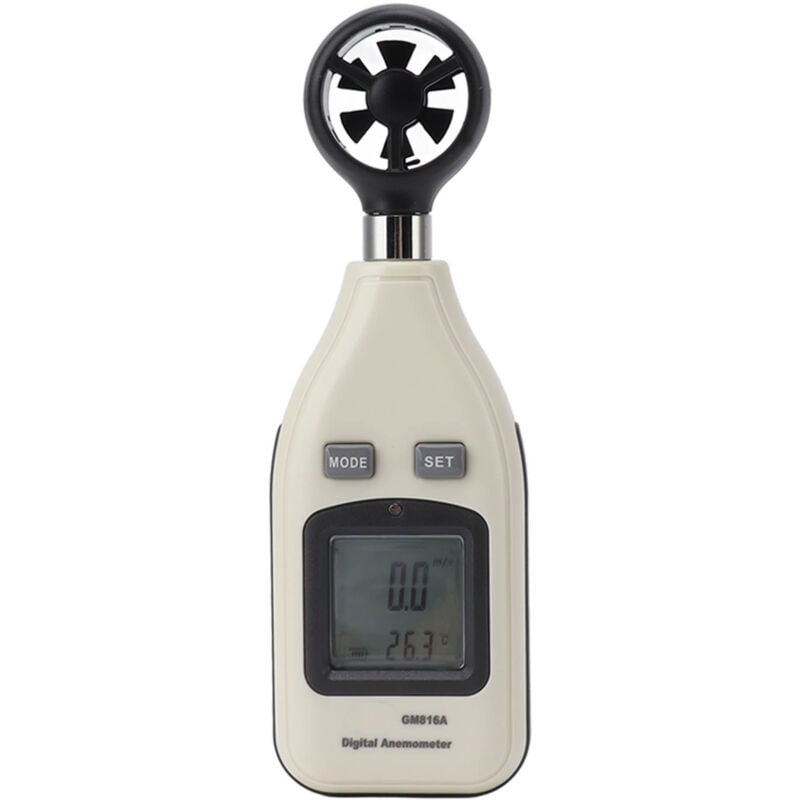 Tragbares Digitales Anemometer Mit Lcd-bildschirm, Misst Windgeschwindigkeit Und Temperatur, Instrument Für Segeln, Windsurfen, Schießsport Und Modellflugzeuge