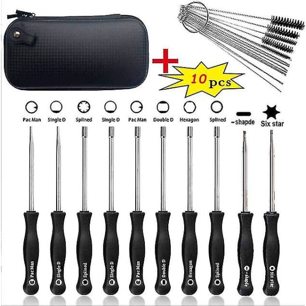 Set Mit 10 Gasschraubendrehern Mit Kreuz- Und Schlitzschraubendrehern, Ergonomischem, Rutschfestem Griff