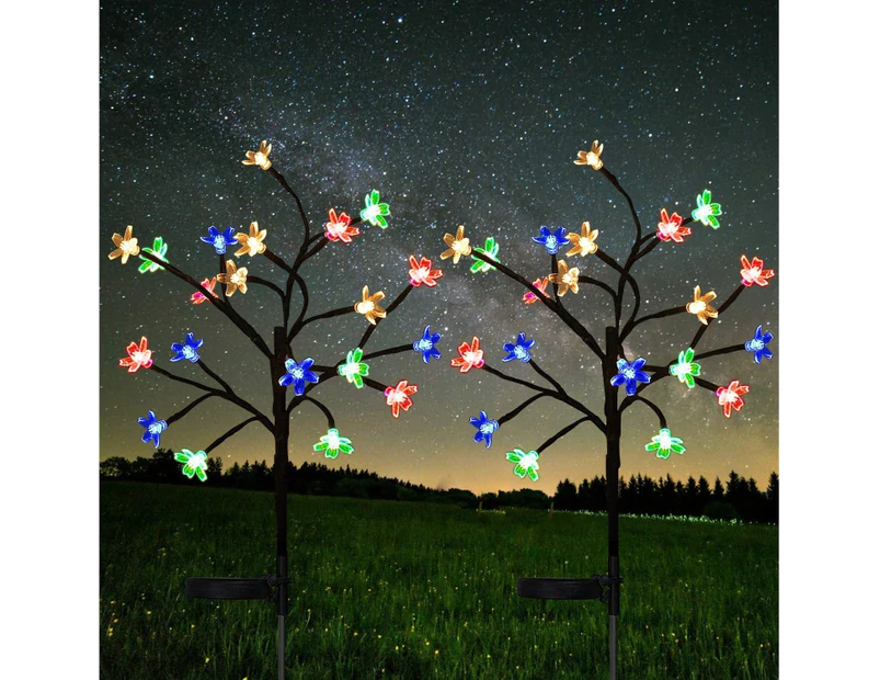 Dekorative Solarleuchten Mit Bunten Blumen Für Gärten, Led-beleuchtung Für Höfe Und Weihnachtsdekorationen