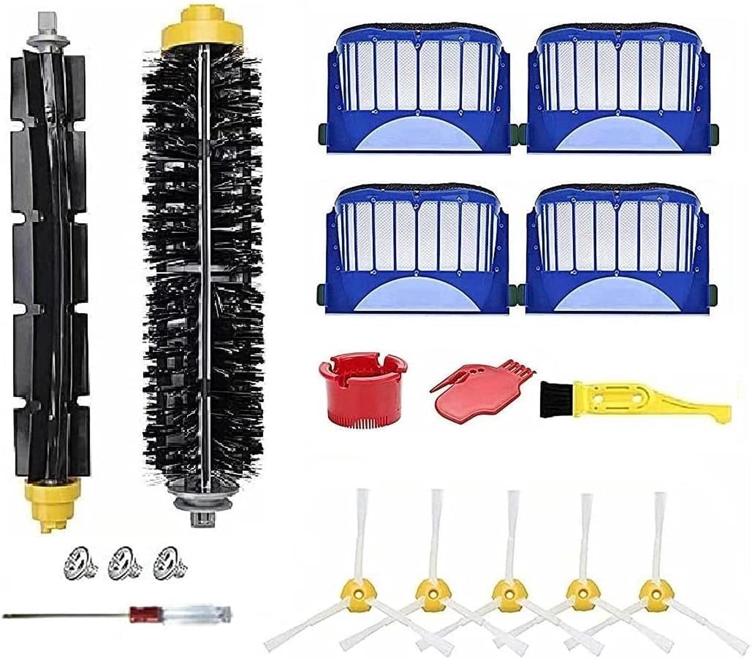 Ersatzteilset Kompatibel Mit Irobot Roomba 500/600 Serie: Filter, Seitenbürste, Weiche Bürsten