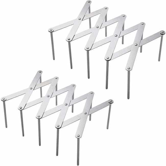 Deckelhalter Aus Edelstahl, Verstellbarer Deckelorganizer Für Töpfe Und Pfannen, Praktische Aufbewahrung (2er-set)