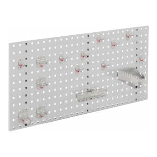 Kappes ®RasterPlan Einsteigerset 1 1x Lochplatte 1000x450mm 1x Werkzeughaltersortiment 15-teilig Lichtgrau RAL 7035