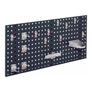 Kappes ®RasterPlan Einsteigerset 1 1x Lochplatte 1000x450mm 1x Werkzeughaltersortiment 15-teilig Anthrazitgrau RAL 7016