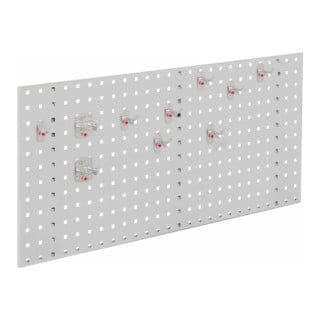 Kappes ®RasterPlan Einsteigerset 5 1x Lochplatte 1000x450mm 1x Werkzeughaltersortiment 10-teilig Lichtgrau RAL 7035