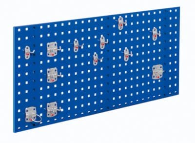Kappes ®RasterPlan Einsteigerset 2 1x Lochplatte 1000x450mm 1x Werkzeughaltersortiment 12-teilig Enzianblau RAL 5010