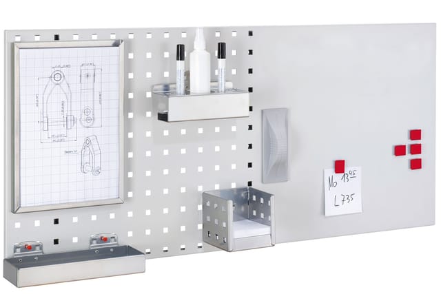 Kappes LogoChart® Office Set 1 1x Lochplatte 1000x450mm 1x Zubehörsortiment 13-teilig Alufarben