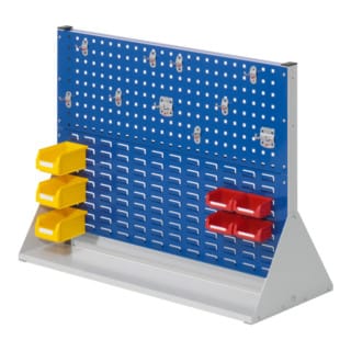 Kappes ®RasterPlan Stellwände doppelseitig Größe 2 - 4x Lochplatten 1x Zubehörsortiment 12-teilig Enzianblau RAL 5010