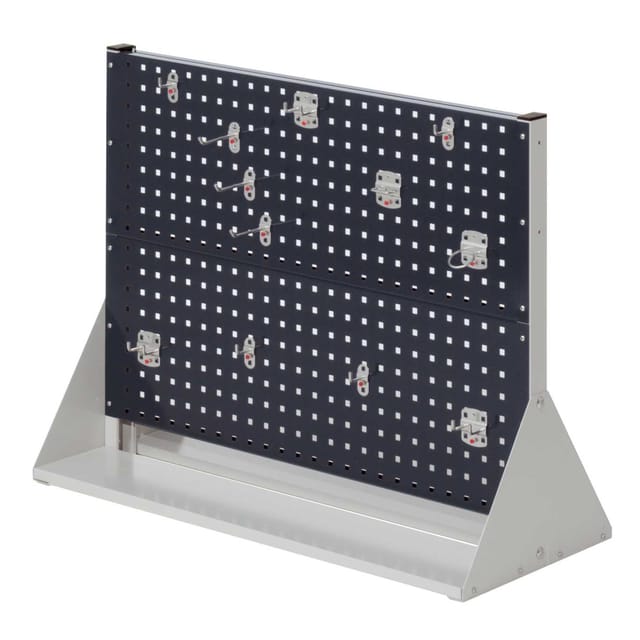 Kappes ®RasterPlan Stellwände doppelseitig Größe 2 - 4x Lochplatten 1x Zubehörsortiment 12-teilig Anthrazitgrau RAL 7016