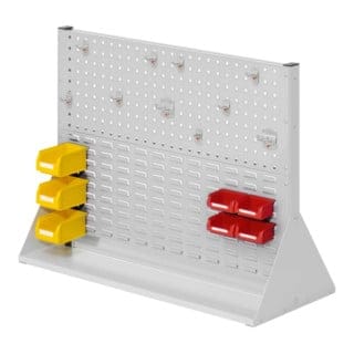 Kappes ®rasterplan Stellwände Doppelseitig Größe 2 - 2x Lochplatten 2x Schlitzplatten 1x Zubehörsortiment 17-teilig Lichtgrau Ral 7035