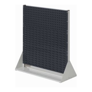 Kappes ®RasterPlan Stellwände doppelseitig Größe 3 - 2x Lochplatten 4x Schlitzplatten Anthrazitgrau RAL 7036