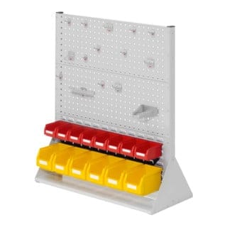 Kappes ®rasterplan Stellwände Doppelseitig Größe 3 - 4x Lochplatten 2x Schlitzplatten 1x Zubehörsortiment 29-teilig Lichtgrau Ral 7035