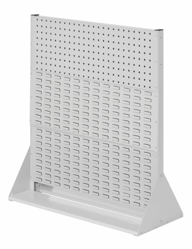Kappes ®RasterPlan Stellwände doppelseitig Größe 3 - 2x Lochplatten 4x Schlitzplatten Lichtgrau RAL 7035