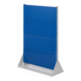 Kappes ®RasterPlan Stellwände doppelseitig Größe 4 - 6x Lochplatten 2x Schlitzplatten Enzianblau RAL 5010
