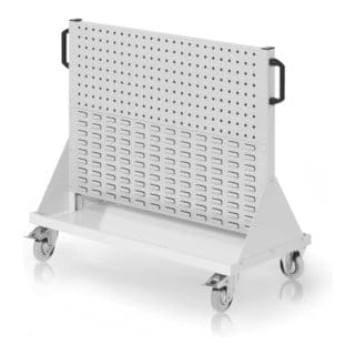 Kappes RasterMobil® Größe 2 - 1000x890x500mm - 2x Lochplatte und 2x Schlitzplatte 4-teilig - lichtgrau