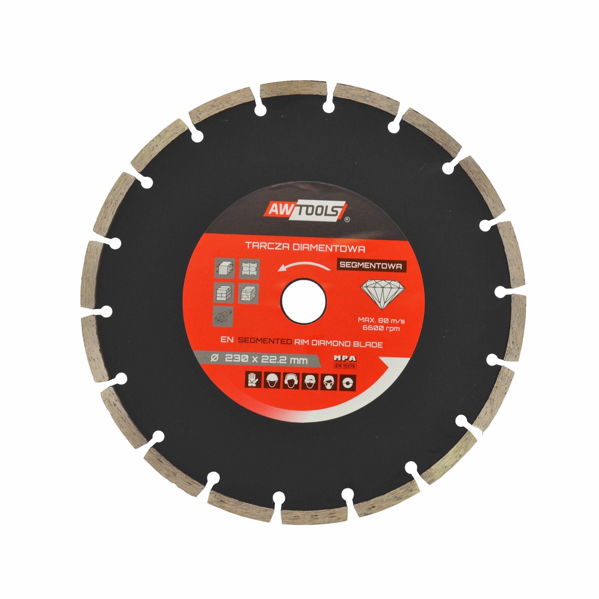 Diamantscheibe Awtools Segmentowa 180 Mm Laser Kühlung