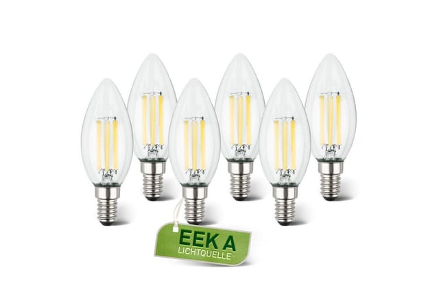 Briloner 6er Set E14 Led Leuchtmittel Eek A 2,5w 525lm 3.000k Warmweiß Kerzenform - Led Lampen Wohnzimmer Schlafzimmer