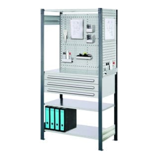 Kappes ®RasterPlan Steckregale 2000x1000x500mm Modell 4 anthrazitgrau