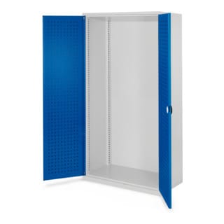 Kappes Schwerlastschränke ohne Mitteltrennwand 1950x1000x600mm Modell 40 Lochplattentüren enzianblau