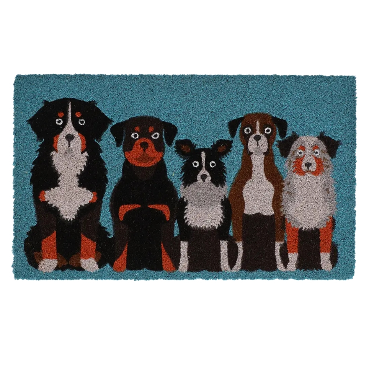 Bunte Fußmatte Mit Hundemotiv, 75 X 45 Cm