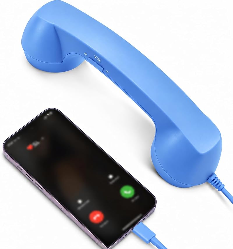 Téléphone Rétro Se Connecte Au Téléphone Portable, Combiné De Téléphone