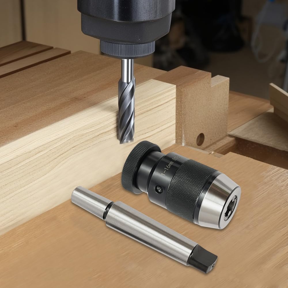 Mt3-b18+1-16-b18 Quick Clamping Drill Chuck, Quick Clamping Chuck, Chuck And Chuck Adapter 1-16 Mm, For Drills, Milling Machines, Lathes, Tensioning Machines