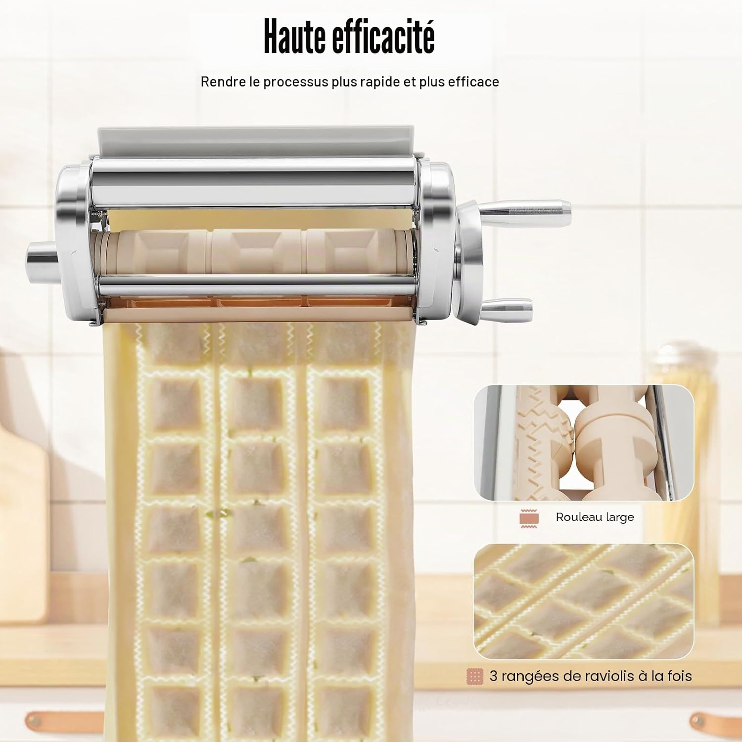 Stainless Steel Ravioli Maker Attachment For Kitchenaid Stand Mixer, Manual Ravioli Making Machine Accessories, Pasta, Spaghetti Pasta Sheet Roller Pasta Maker Attachment For Kitchen Home
