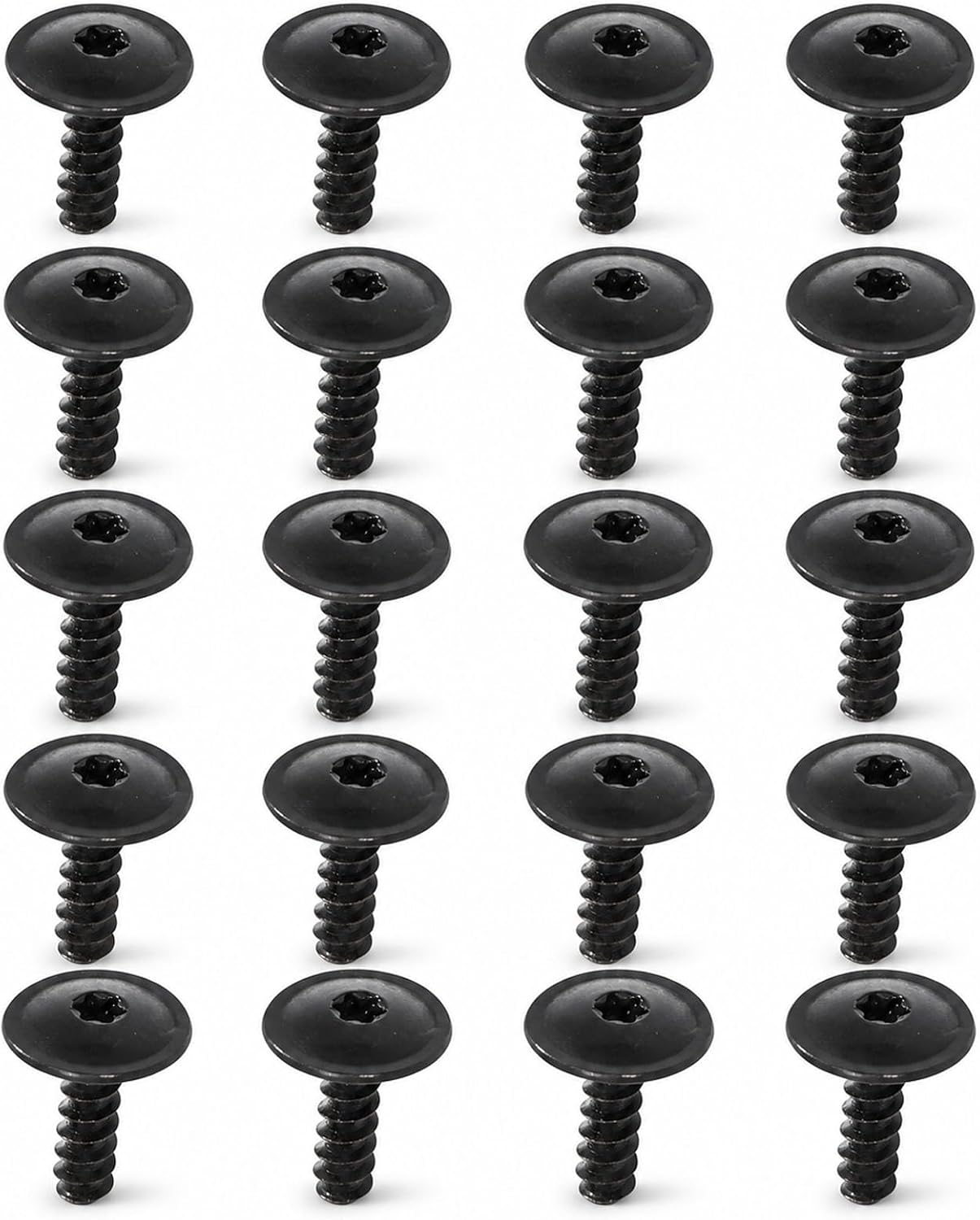 20 Stück Autoschrauben, Motorraumabdeckung, Motordeckelschrauben, 14 Mm Kopf, 5 Mm Sockel, 15 Mm Höhe, Korrosionsbeständiges Metall, Präzise Passform, Einfache Montage, Kotflügel-, Motorhauben- Und St