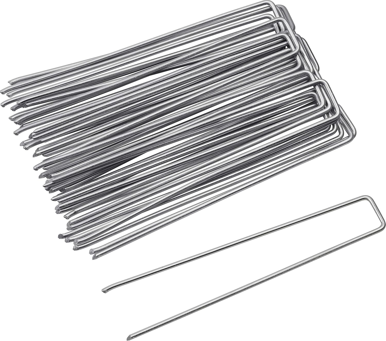 Set 100 Piquets Aus Stahl Galvanisé 200x40x4mm – Ancrage Au Sol Für Bâches Und Filets Außenbereicharbeit – Construction