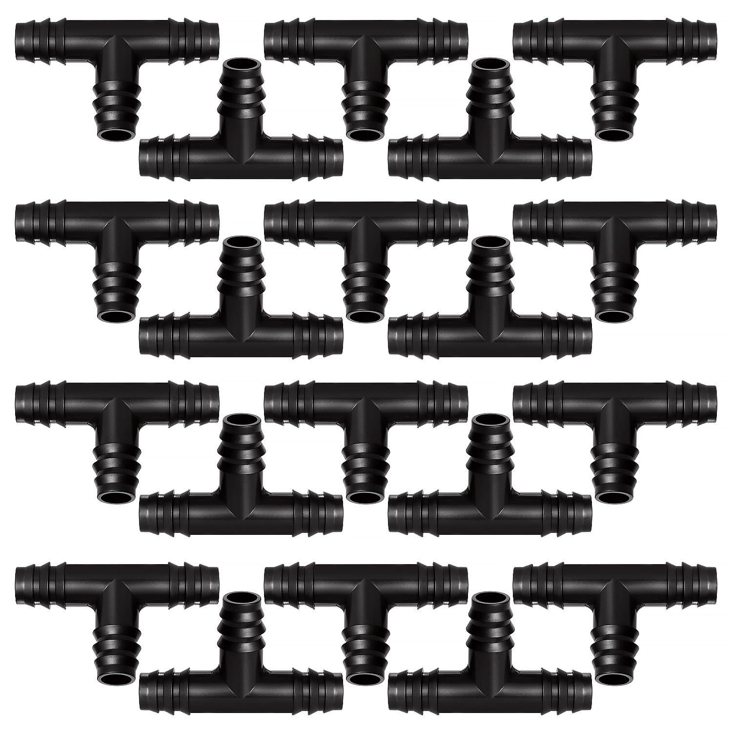 160 Stück 16mm Connecteurs Tuyaux, Stecker Schlauch Cannelé Aus Kunststoff, Anschluss D'Irrigation, – Neu