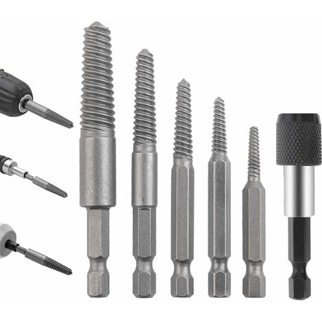 Set D'Extracteurs Schraube, Set D'Extracteurs Schraube Aus Stahl Au Chrome-molybdène 6 Stück, Zubehö – Neu