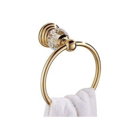 Pendentif Raum Bad Aus Cristal Plaqué Or, Anneau Serviette Raum Bad Aus Stahl Inoxydable, Poinçonné – Neu