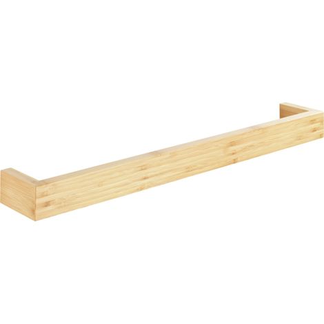 Wenko – Handtuchstange Mural Aus Bambou 60 X 9 X 5 Cm – Ladung Lourde – Finition Naturelle – Zubehör Fixation Inclus