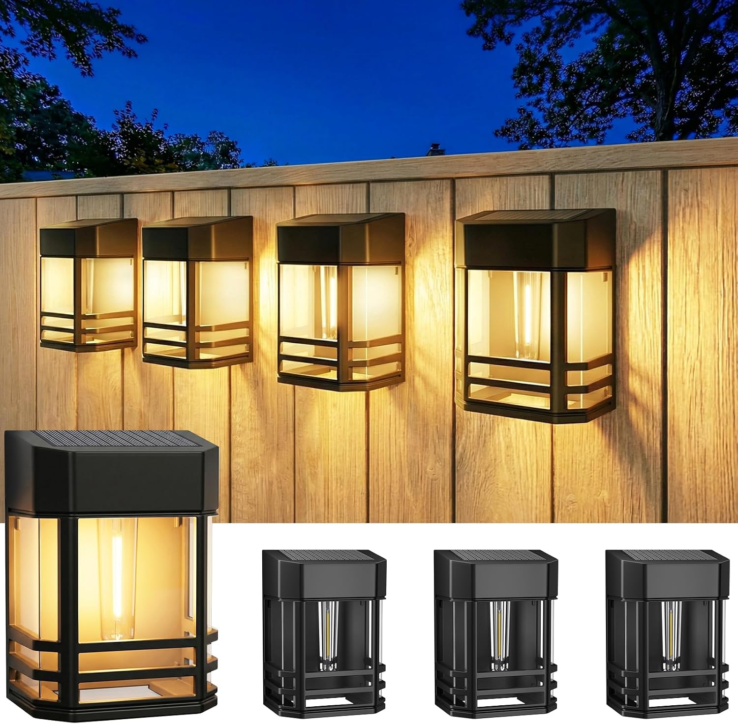 Set Von 4 Solarleuchte Weiß Für Haushalt Für Wohnzimmer Und Schlafzimmer – Stabil Und Einfach Zu Bedienen