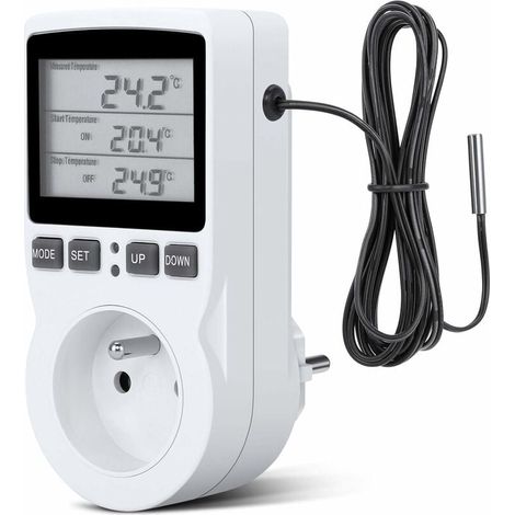 Steckdose Thermostat, Steckdose Timer Digital, Steckdose Programmierbar Digitale Mit Fühler, Timer Numérique