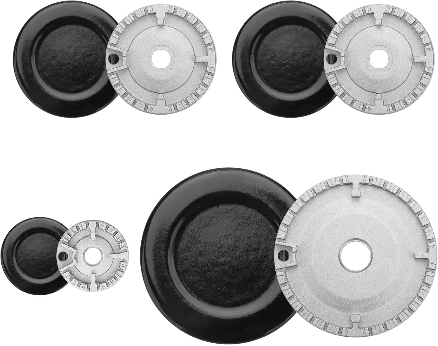 8-teiliges Brennerabdeckungs-set, Ersatzteile Passend Für Samsung, Frigidaire, Maytag, Whirlpool & Ge