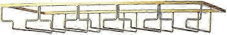 Weinglasregal – Unterbau-weinglashalter, Stielglasaufbewahrung, Metall-organizer Für Bar Und Küche, Schwarz Gold 5 Reihen, 1 Packung