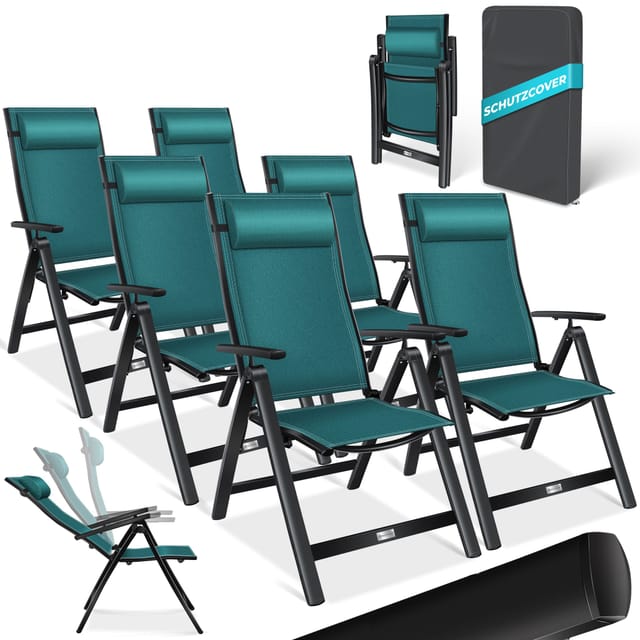 Kesser® Gartenstuhl Hochlehner, Aluminium, Klappbar