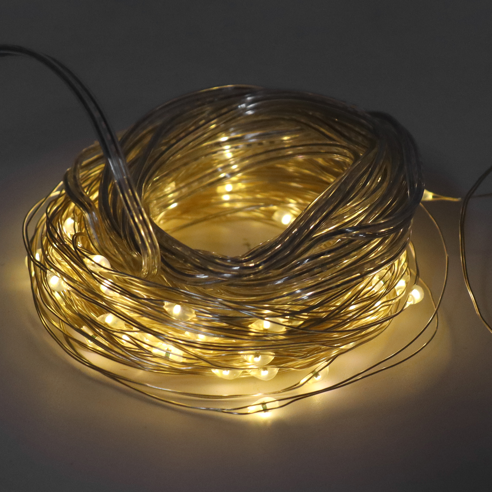 50 Led-solar-lichterkette, 8 Beleuchtungsmodi, Außendekoration, Ip44 Wasserdicht, Warmweiß