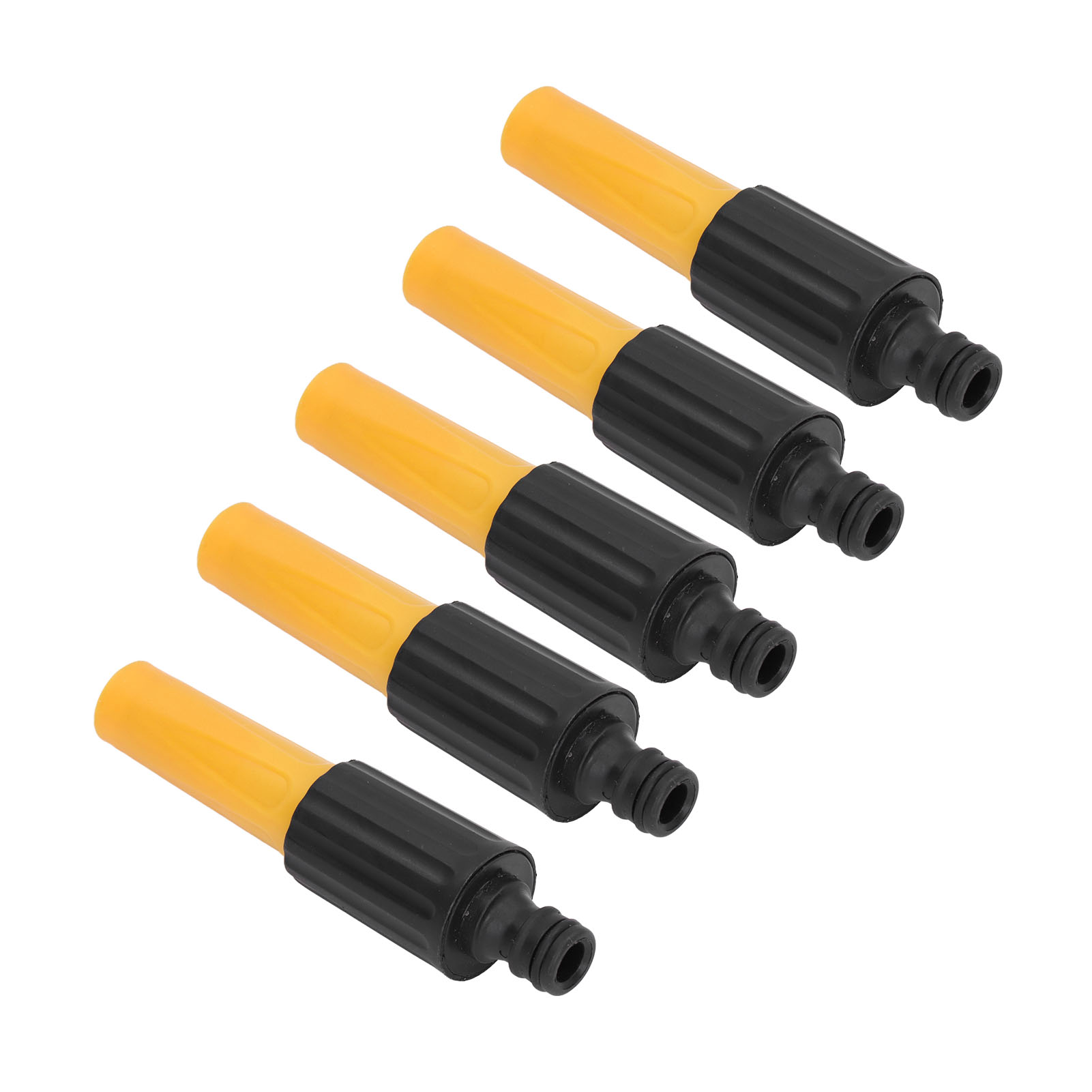 Set Mit 5 Hochdruck-schlauchdüsen Aus Gelbem Und Schwarzem Abs, Gartenbewässerungswerkzeuge Mit Softgrip-tpr-beschichtung.